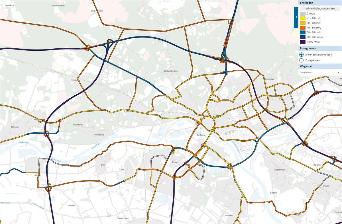 Screenshot van een netwerk in de Mobiliteitsscan