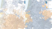 Verschillenkaart met zones