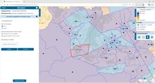 Voorbeeld van de keuzemogelijkheden om de autoritten aan te passen als een zone op de kaart is aangeklikt