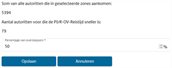 Screenshot van de linker balk die de berekende autoritten toont