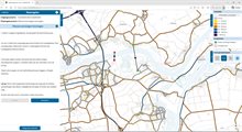 Voorbeeld van een Nieuwe weg met meerdere aaneengesloten wegvakken