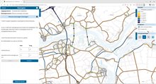 Voorbeeld van een Nieuwe weg met meerdere aaneengesloten wegvakken