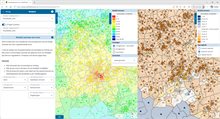 Een voorbeeld van twee uitgangsscenario's naast elkaar om de reistijd te kunnen vergelijken