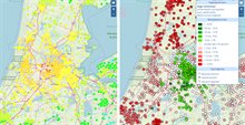 vergelijken isochrinenkaarten