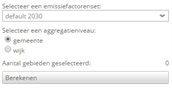 Schermafbeelding invoervelden CO2-module