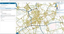 Voorbeeld van de visualisatie emissies PM10 voor auto en vracht per wegvak