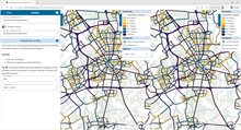 Voorbeeld van twee uitgangsscenario's naast elkaar om emissies te vergelijken