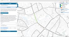 In deze printscreen zijn de verschillende wegvakkleuren zichtbaar die je ziet als de kaart geopend wordt