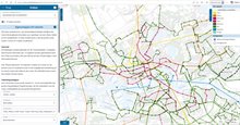 Voorbeeld van het OV netwerk met de eigenschappen