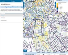 Schermafbeelding analysemodule fietsnetwerk