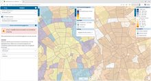 Voorbeeld van twee uitgangsscenario's naast elkaar om de socio-economische gegevens te kunnen vergelijken