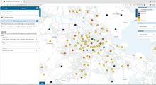 Een voorbeeld van het aantal inwoners per halte in de verschillende zones.