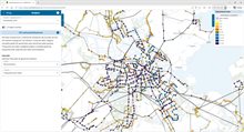 Een voorbeeld van de frequentie per halte als OV netwerkindicator