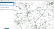 Voorbeeld van een kaart met het OV-netwerk waarop de reistijd van OV-lijnen kunnen worden aangepast