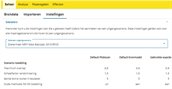 Screenshot Mobiliteitsscan Instellingen Todelingen