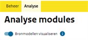Bronmodellen visualiseren staat aan