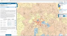 Voorbeeld van de invulvelden als er zones geselecteerd zijn om het parkeertarief en de zoektijd aan te kunnen passen